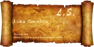 Luka Sarolta névjegykártya