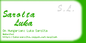 sarolta luka business card